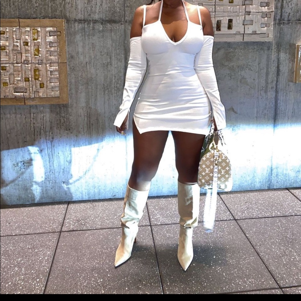 Yeezy season 8 ghost moleskin knee high boots